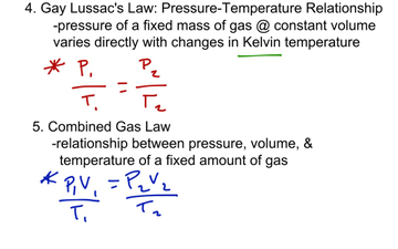 Gay Lussac S Law And Combined Gas Law Educreations