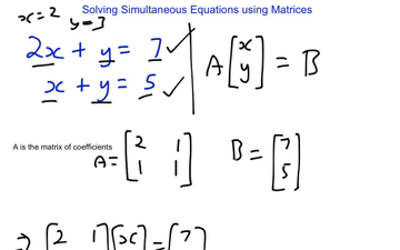 Solving Simultaneous Equations Using Matrices Educreations