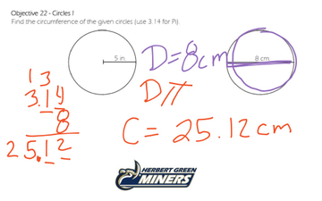 Objective 22 - Circles I | Educreations