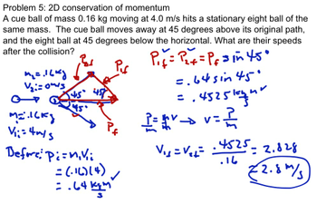 Problem 5: 2d Conservation Of Momentum 