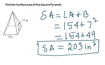 Surface Area Of A Square Pyramid 