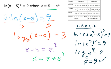 Solving Exp/log Equations With Log Properties | Educreations
