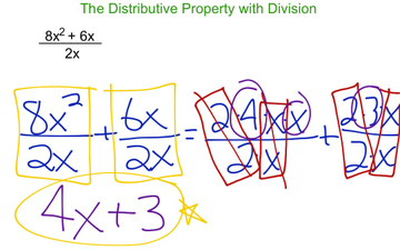 The Distributive Property with Division (with variables) | Educreations
