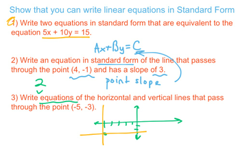 Show You Can Write Equations In Standard Form | Educreations