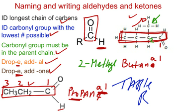 #41 Naming and writing Aldehydes And Ketones | Educreations