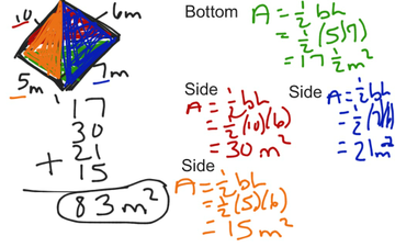 how to find sa of triangular pyramid