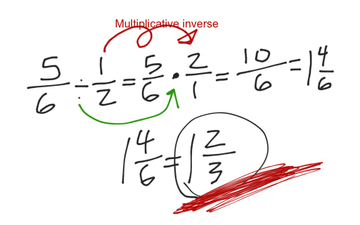 Topic 12-4 Dividing Two Fractions | Educreations