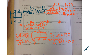Unit 3 Lesson 5 Multiply With The Place Value Chart | Educreations