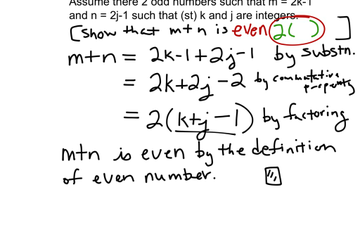 Proof: The Sum of Odd Numbers is an Even Number | Educreations