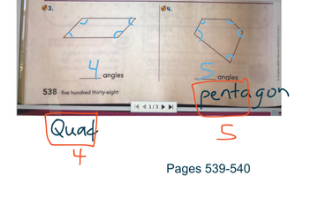 2 dimensional shapes with 4 angles