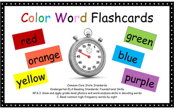 Color Word Flashcards | Educreations