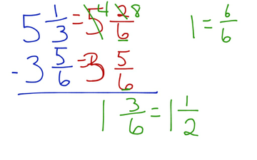 Fractions Lesson 10 Subtraction With Renaming Educreations