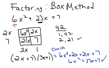 Factoring Box Method | Educreations