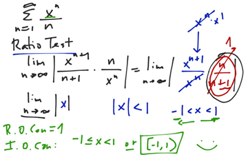 radius and interval of convergence