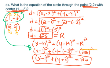 Circles In The Coordinate Plane | Educreations
