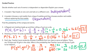 Lesson 4.3 - Compound Probability | Educreations
