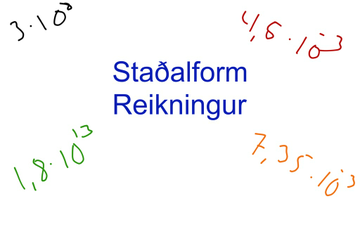 Staðalform - Reikningur | Educreations