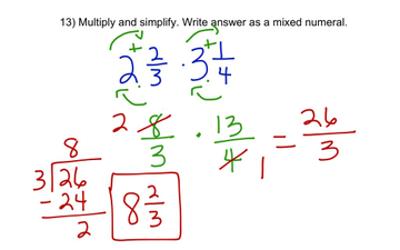 13) Multiply Mixed Numerals. | Educreations