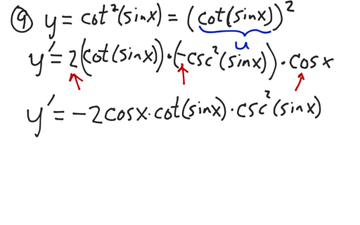 Chain Rule Worksheet - Problems 8 & 9 | Educreations