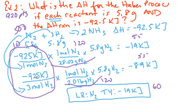 Finding Delta H Through Stoichiometry Distance Learning Video 19-20 ...