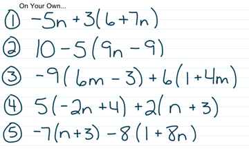 Combine Like Terms with Distribution | Educreations