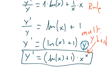 derivative of log and exponential functions